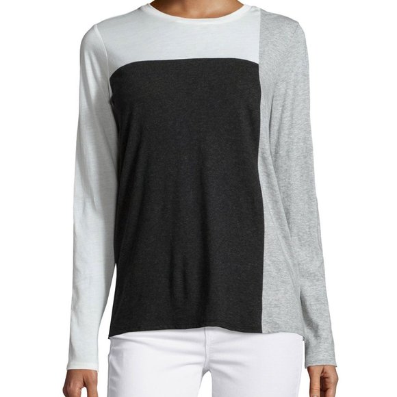Vince Color block Long sleeve T-Shirt - Picture 1 of 5